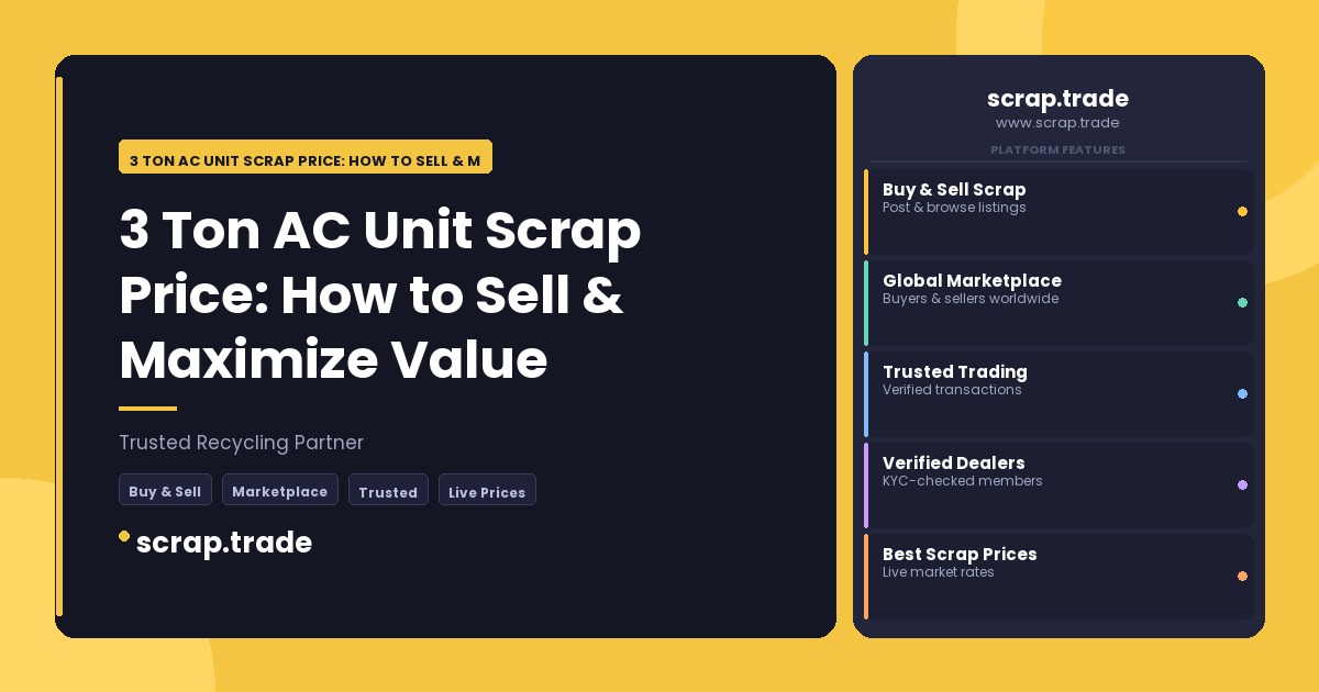 3 Ton AC Unit Scrap Price: How to Sell & Maximize Value - 3 Ton AC Unit Scrap Price: How to Sell & Maximize Value