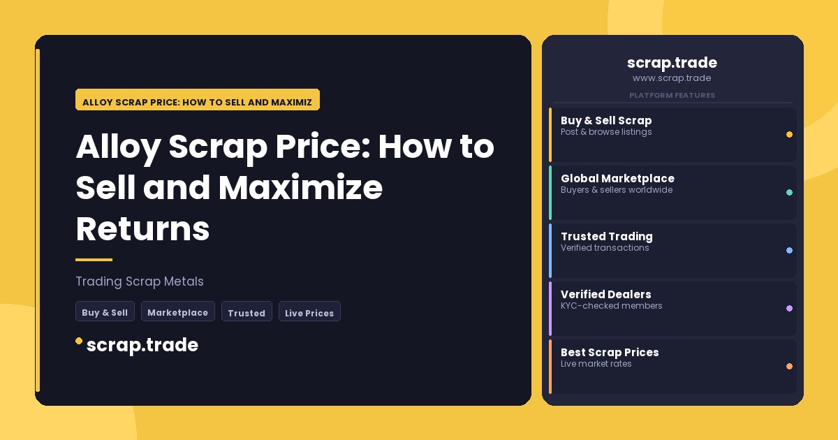 Alloy Scrap Price: How to Sell and Maximize Returns - Alloy Scrap Price: How to Sell and Maximize Returns