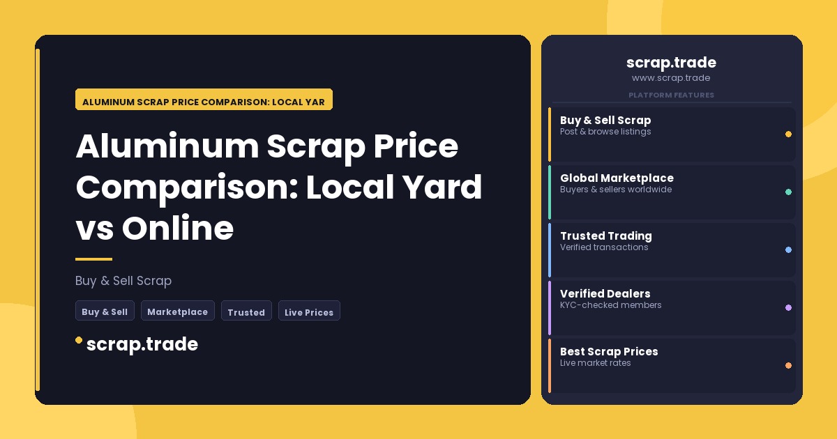 Aluminum Scrap Price Comparison: Local Yard vs Online - Aluminum Scrap Price Comparison: Local Yard vs Online