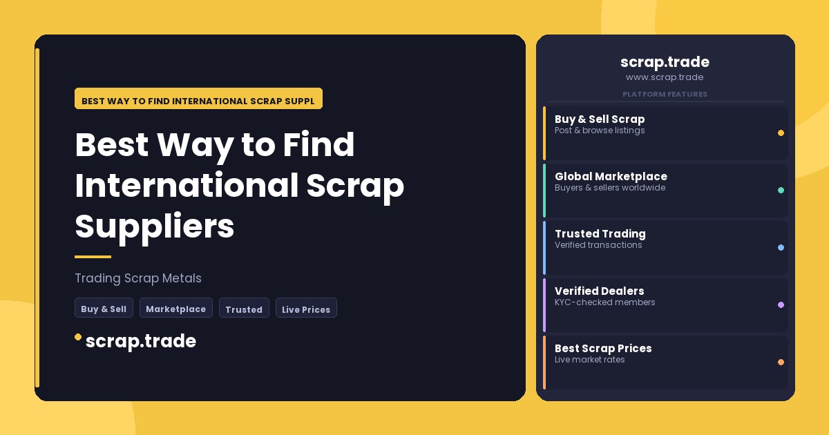 Best Way to Find International Scrap Suppliers - Best Way to Find International Scrap Suppliers