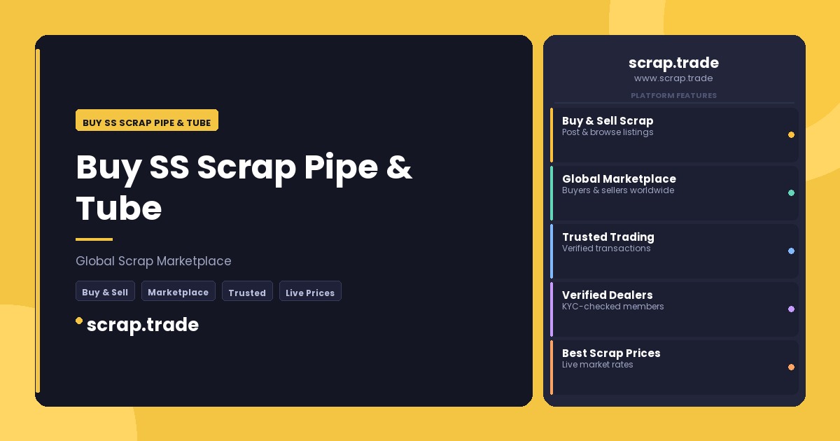 Buy SS Scrap Pipe & Tube - Buy SS Scrap Pipe & Tube