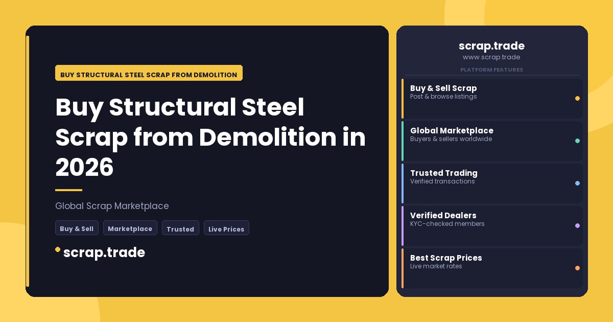 Buy Structural Steel Scrap from Demolition in 2026 - Buy Structural Steel Scrap from Demolition in 2026