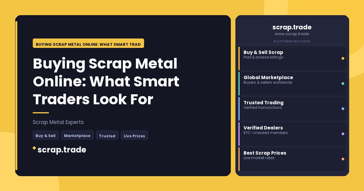 Buying Scrap Metal Online: What Smart Traders Look For - Buying Scrap Metal Online: What Smart Traders Look For