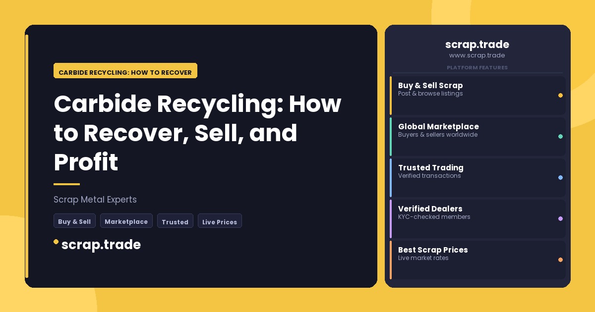 Carbide Recycling: How to Recover - Carbide Recycling: How to Recover