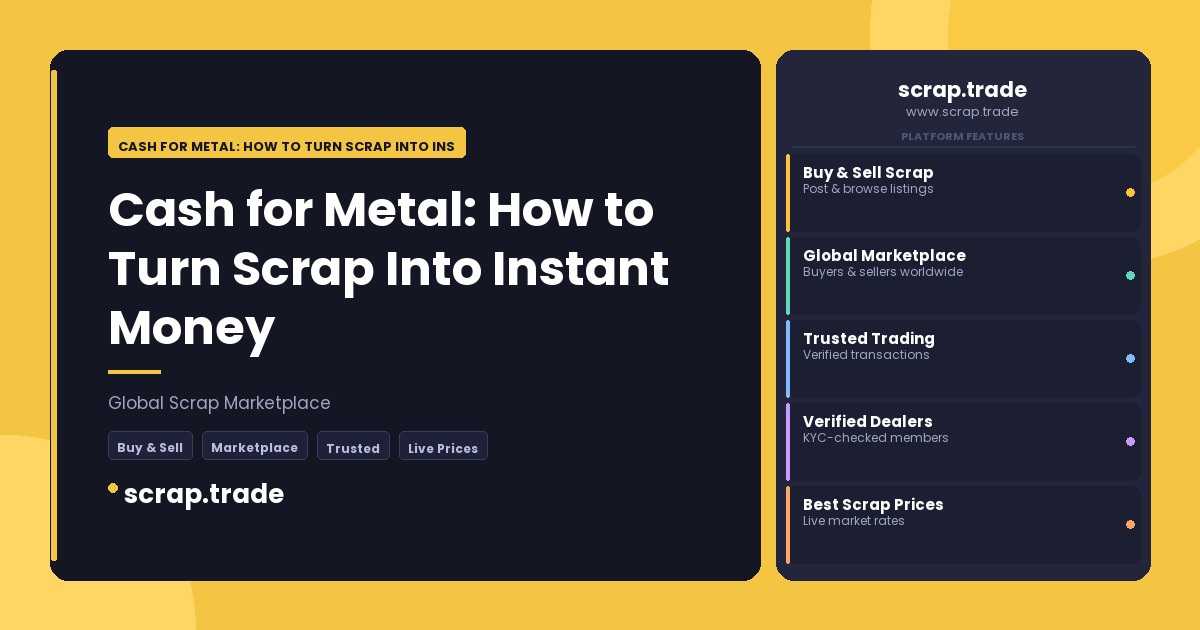 Cash for Metal: How to Turn Scrap Into Instant Money - Cash for Metal: How to Turn Scrap Into Instant Money