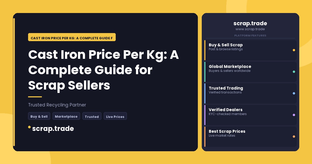 Cast Iron Price Per Kg: A Complete Guide for Scrap Sellers - Cast Iron Price Per Kg: A Complete Guide for Scrap Sellers