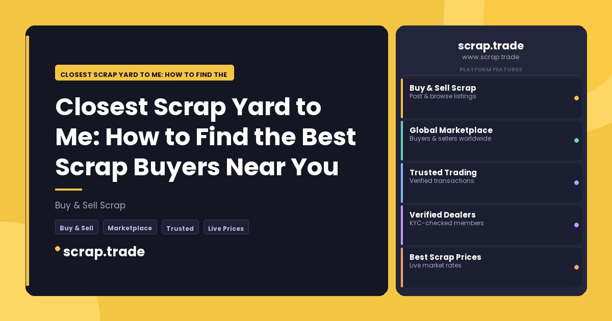 Closest Scrap Yard to Me: How to Find the Best Scrap Buyers Near You - Closest Scrap Yard to Me: How to Find the Best Scrap B