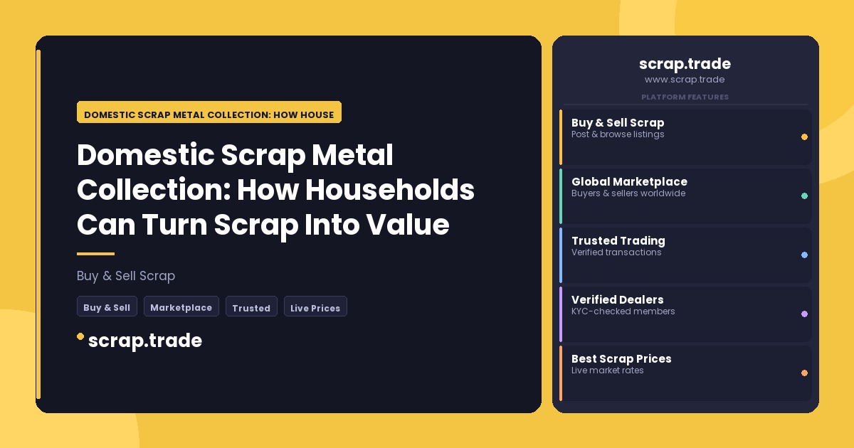 Domestic Scrap Metal Collection: How Households Can Turn Scrap Into Value - Domestic Scrap Metal Collection: How Households C