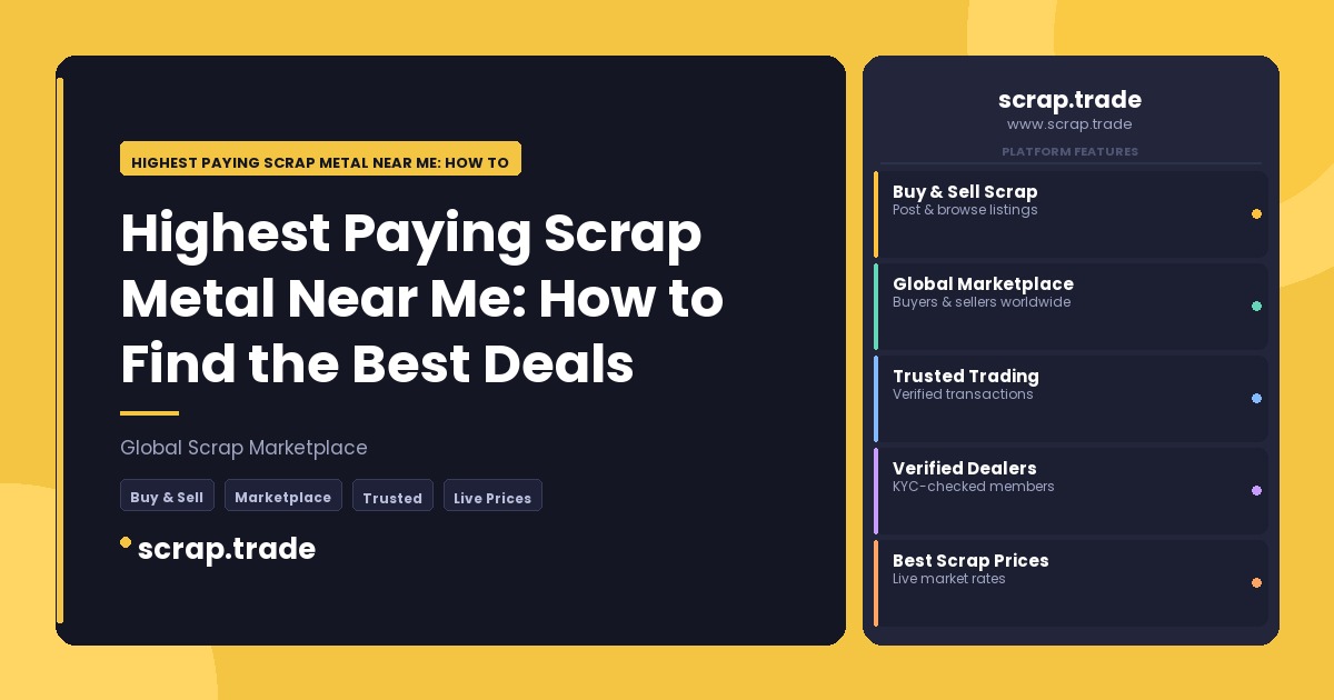 Highest Paying Scrap Metal Near Me: How to Find the Best Deals - Highest Paying Scrap Metal Near Me: How to Find the Best Dea