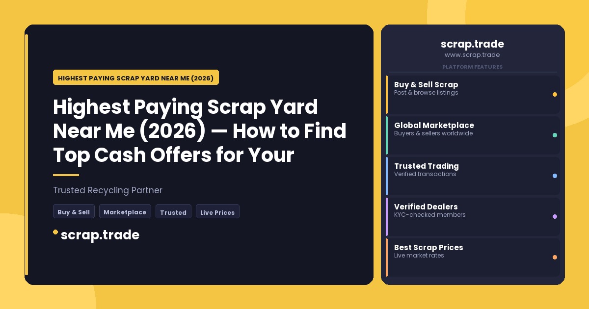 Highest Paying Scrap Yard Near Me (2026) - Highest Paying Scrap Yard Near Me (2026)