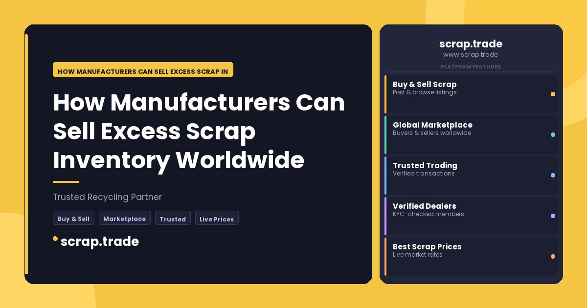 How Manufacturers Can Sell Excess Scrap Inventory Worldwide - How Manufacturers Can Sell Excess Scrap Inventory Worldwide