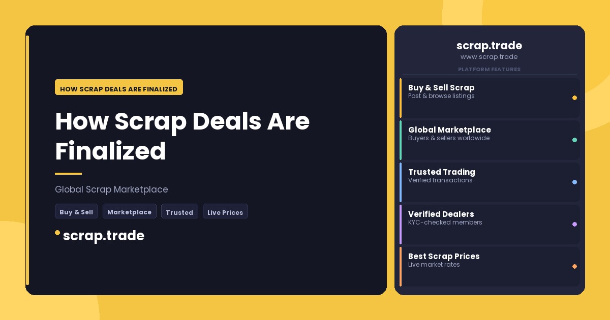 How Scrap Deals Are Finalized - How Scrap Deals Are Finalized