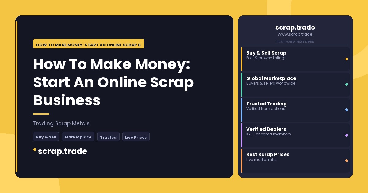 How To Make Money: Start An Online Scrap Business - How To Make Money: Start An Online Scrap Business