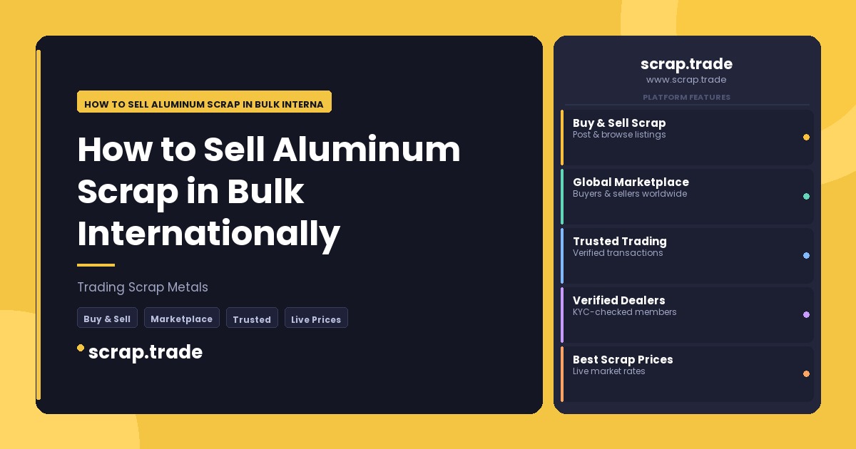 How to Sell Aluminum Scrap in Bulk Internationally - How to Sell Aluminum Scrap in Bulk Internationally