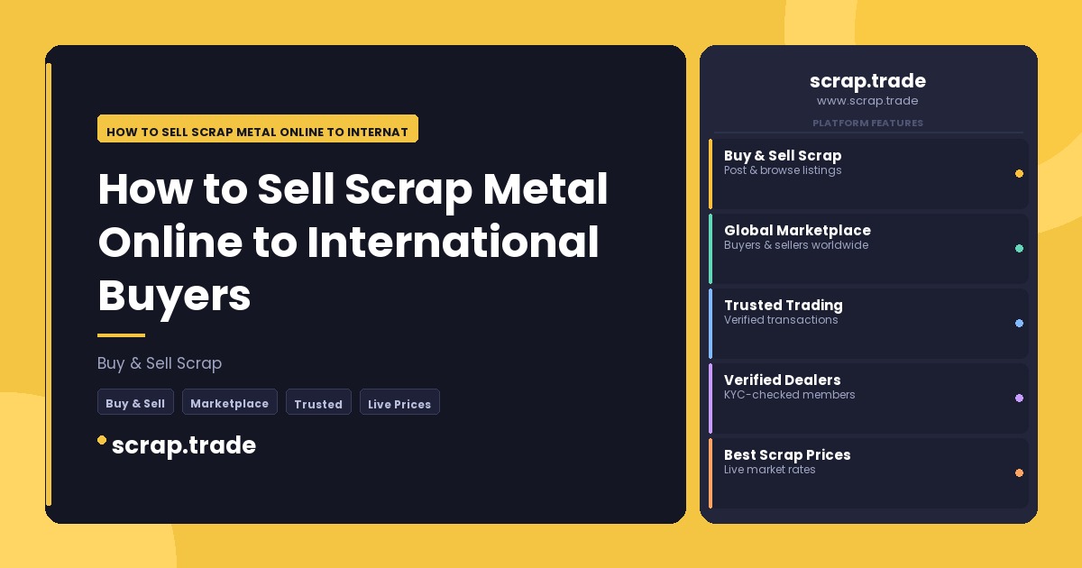 How to Sell Scrap Metal Online to International Buyers - How to Sell Scrap Metal Online to International Buyers