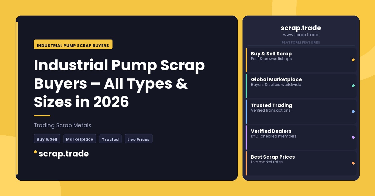 Industrial Pump Scrap Buyers - Industrial Pump Scrap Buyers
