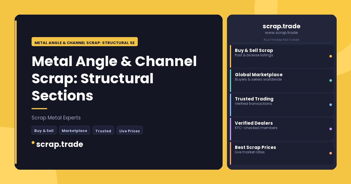 Metal Angle & Channel Scrap: Structural Sections - Metal Angle & Channel Scrap: Structural Sections
