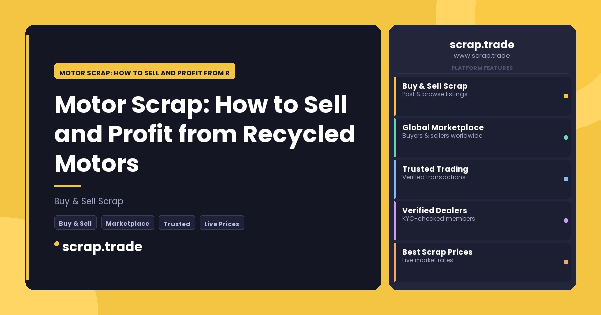 Motor Scrap: How to Sell and Profit from Recycled Motors - Motor Scrap: How to Sell and Profit from Recycled Motors