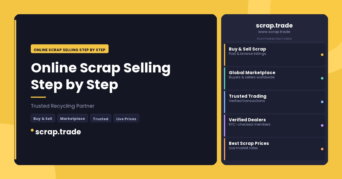 Online Scrap Selling Step by Step - Online Scrap Selling Step by Step