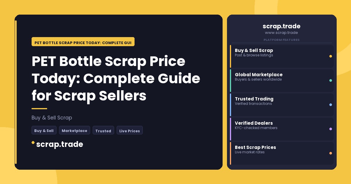 PET Bottle Scrap Price Today: Complete Guide for Scrap Sellers - PET Bottle Scrap Price Today: Complete Guide for Scrap Selle