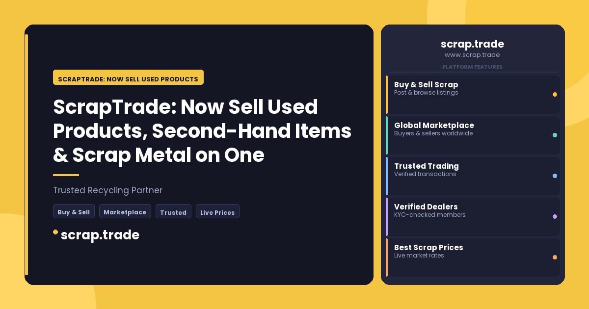 ScrapTrade: Now Sell Used Products - ScrapTrade: Now Sell Used Products