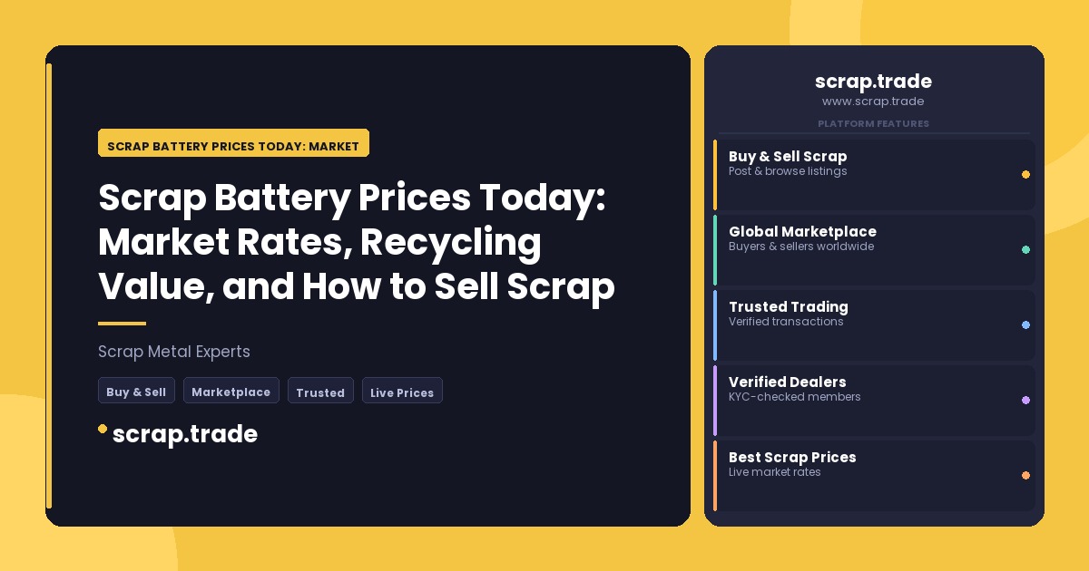 Scrap Battery Prices Today: Market Rates - Scrap Battery Prices Today: Market Rates