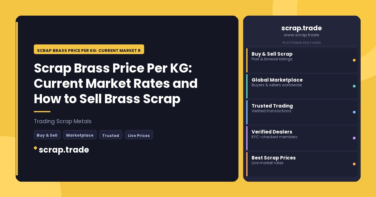 Scrap Brass Price Per KG: Current Market Rates and How to Sell Brass Scrap Profitably - Scrap Brass Price Per KG: Current Mar