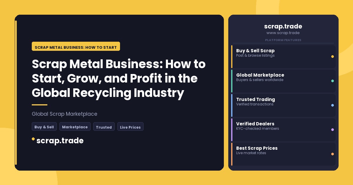 Scrap Metal Business: How to Start - Scrap Metal Business: How to Start