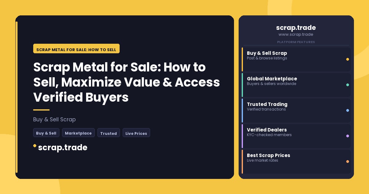 Scrap Metal for Sale: How to Sell - Scrap Metal for Sale: How to Sell