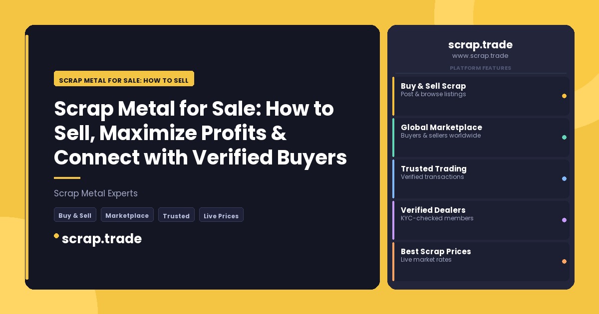 Scrap Metal for Sale: How to Sell - Scrap Metal for Sale: How to Sell