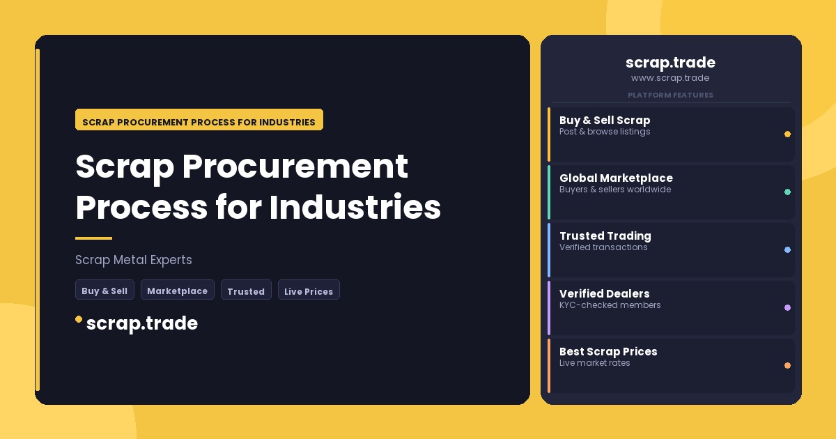 Scrap Procurement Process for Industries - Scrap Procurement Process for Industries