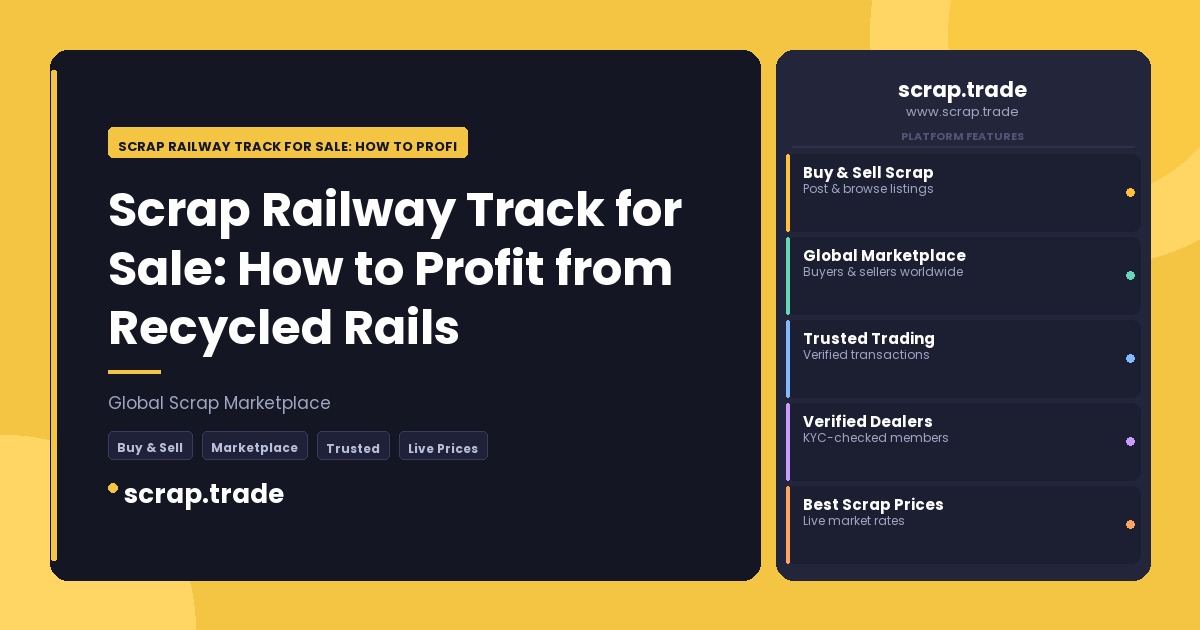 Scrap Railway Track for Sale: How to Profit from Recycled Rails - Scrap Railway Track for Sale: How to Profit from Recycled R