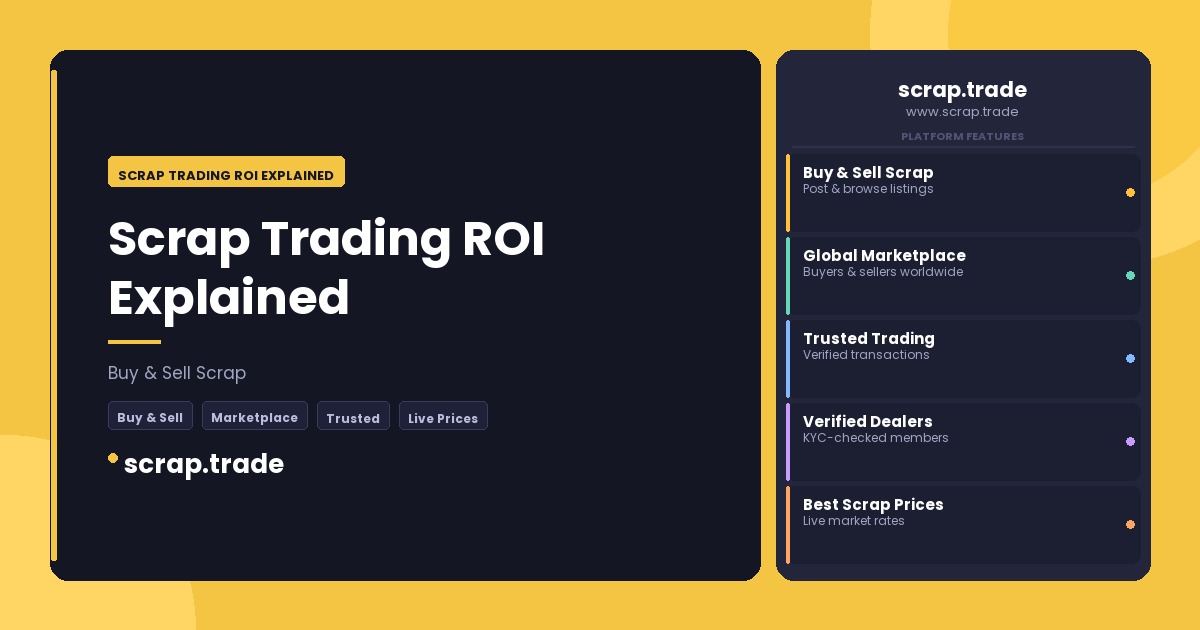 Scrap Trading ROI Explained - Scrap Trading ROI Explained