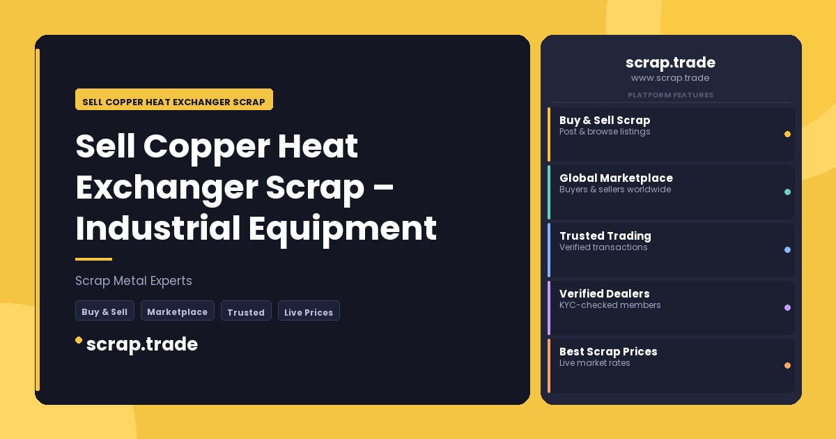 Sell Copper Heat Exchanger Scrap - Sell Copper Heat Exchanger Scrap