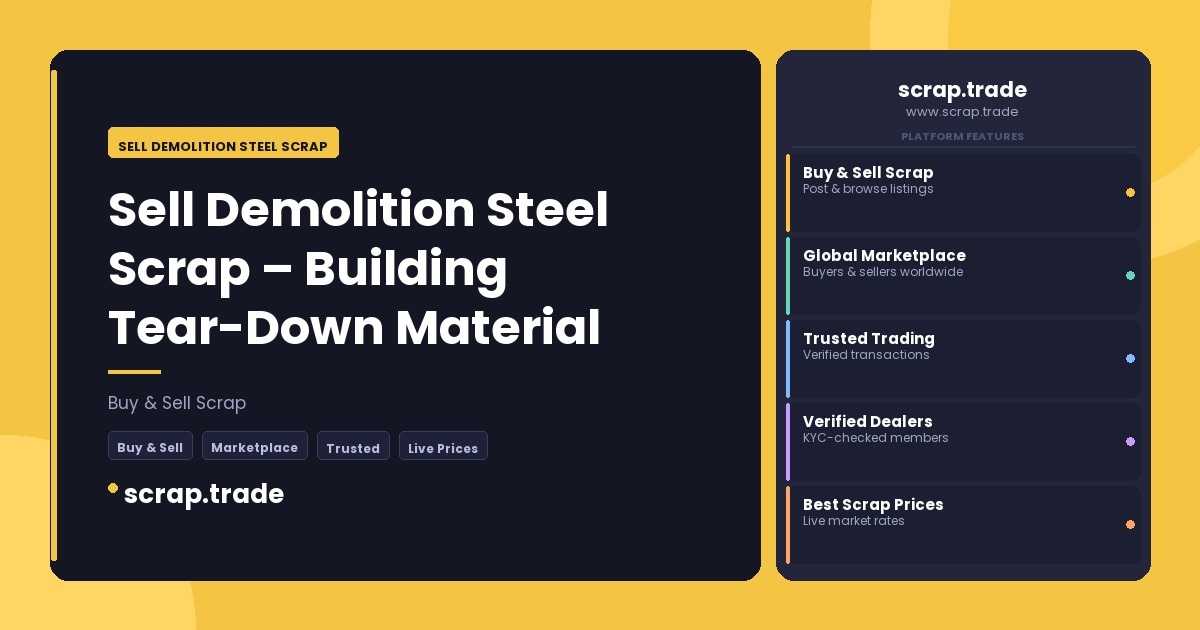 Sell Demolition Steel Scrap - Sell Demolition Steel Scrap