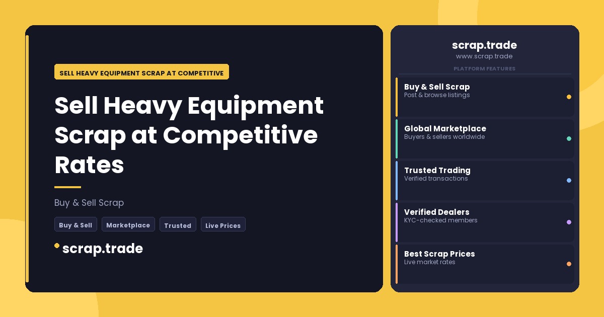 Sell Heavy Equipment Scrap at Competitive - Sell Heavy Equipment Scrap at Competitive