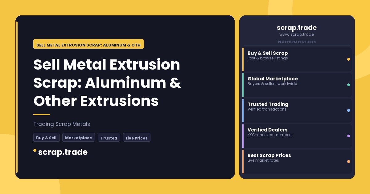 Sell Metal Extrusion Scrap: Aluminum & Other Extrusions - Sell Metal Extrusion Scrap: Aluminum & Other Extrusions