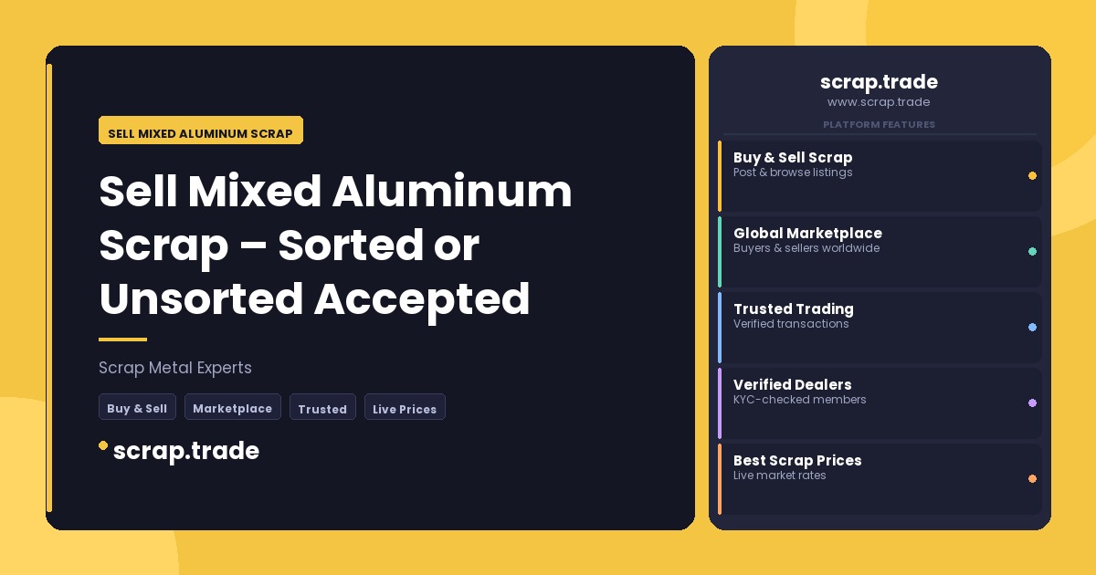 Sell Mixed Aluminum Scrap - Sell Mixed Aluminum Scrap