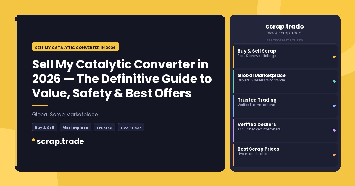Sell My Catalytic Converter in 2026 - Sell My Catalytic Converter in 2026