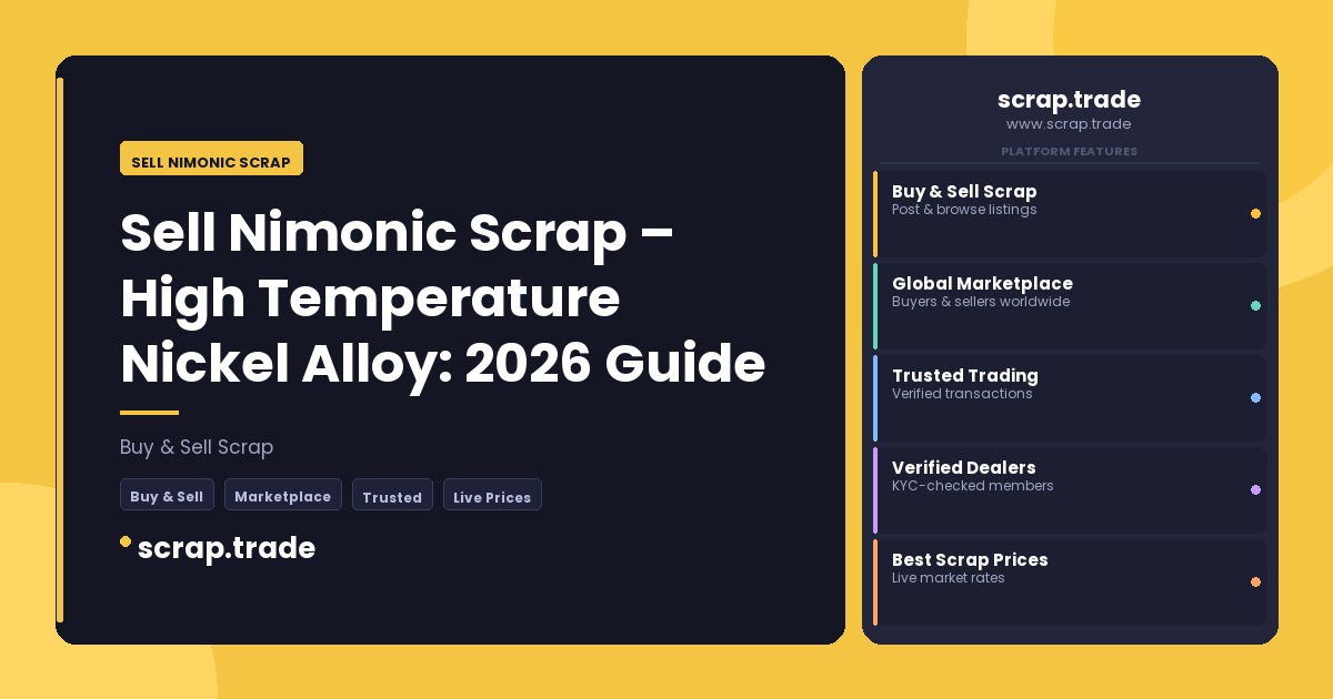 Sell Nimonic Scrap - Sell Nimonic Scrap