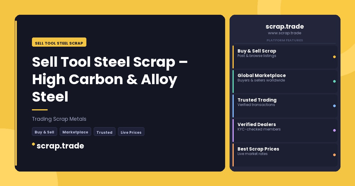 Sell Tool Steel Scrap - Sell Tool Steel Scrap
