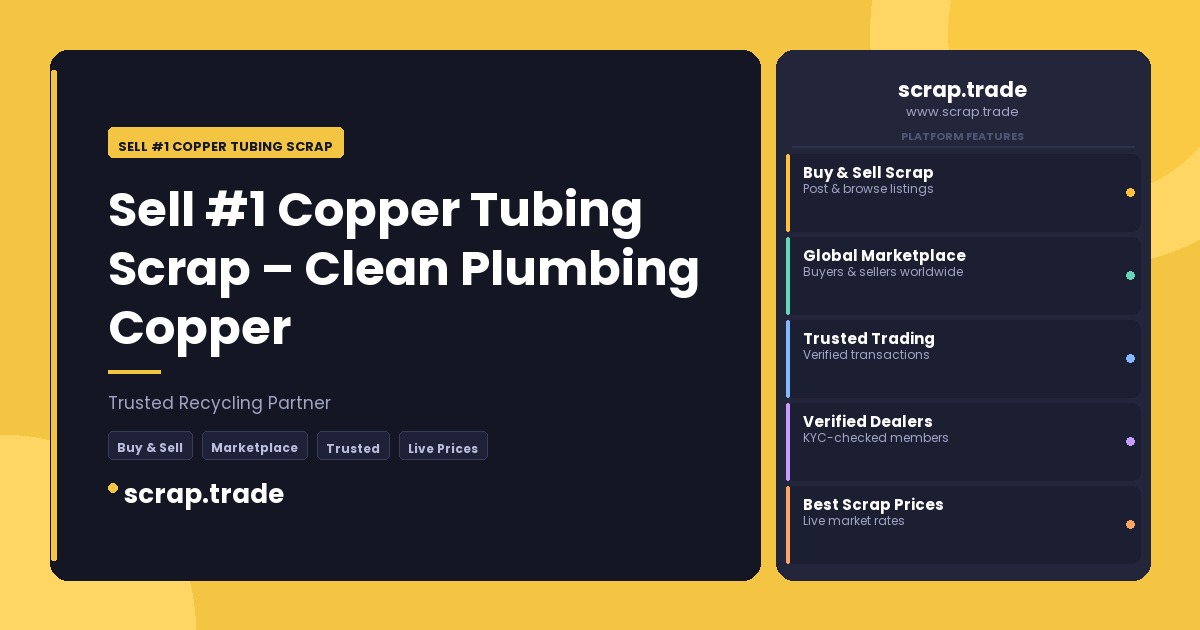 Sell #1 Copper Tubing Scrap - Sell #1 Copper Tubing Scrap