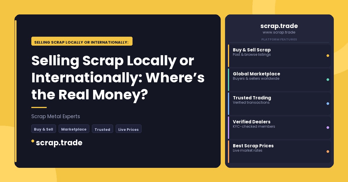Selling Scrap Locally or Internationally: Where’s the Real Money? - Selling Scrap Locally or Internationally: Where’s the Rea