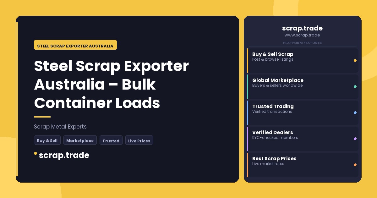 Steel Scrap Exporter Australia - Steel Scrap Exporter Australia